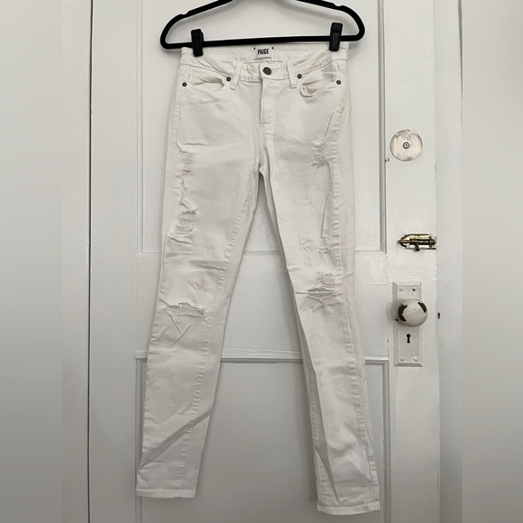 Paige verdugo ultra skinny Jean in white. Ripped jeans. Size 29. - Picture 2 of 7